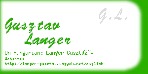 gusztav langer business card